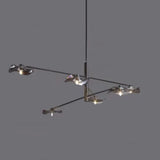 Branch-shaped Multi-light Black Modern Pendant Light