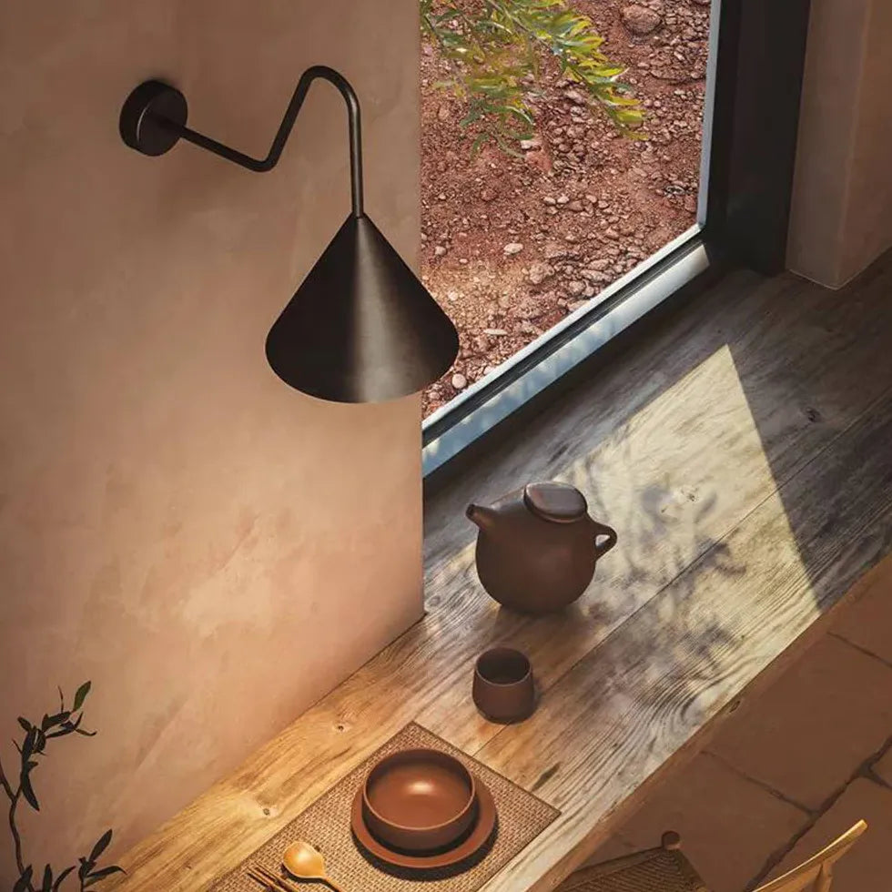 Cone Wall Light Outdoor Gold