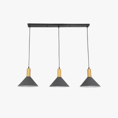 Lampara 3 luces colgante diseño cónico minimalista y elegante