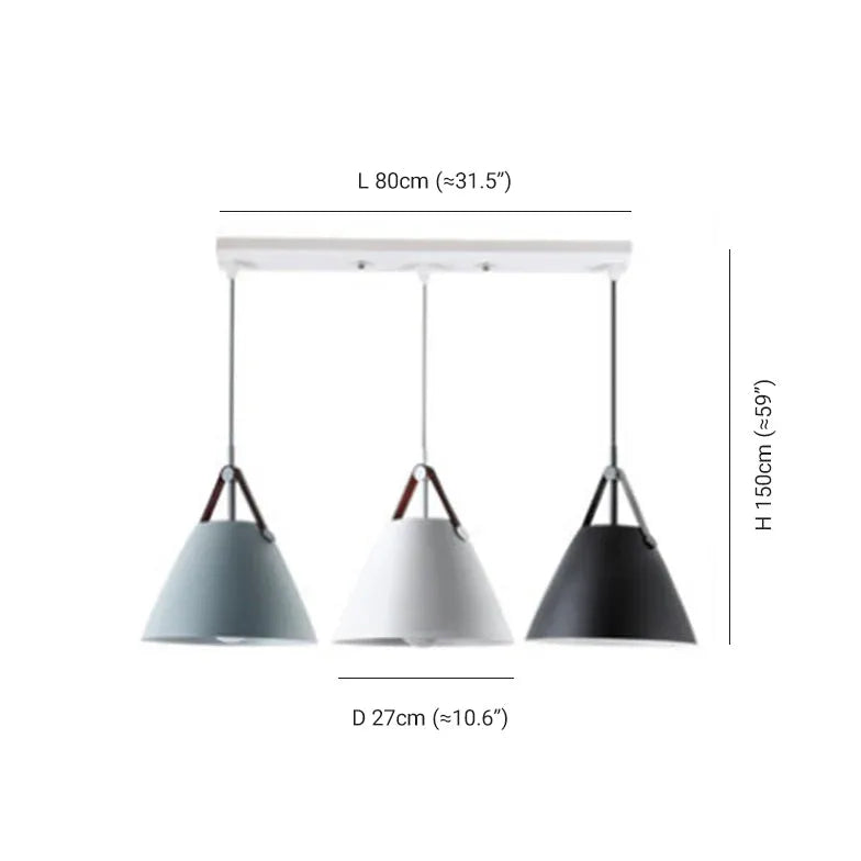 Three-Light Metal Modern Dining Room Pendant Light