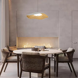 Wavy Lampshade Resin Modern Dining Pendant Light