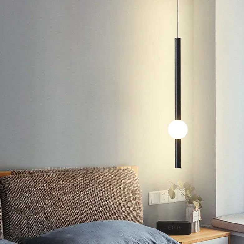 Lámparas para habitación diseño lineal creativo de cabecera negra
