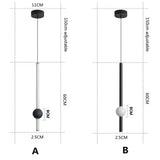 Lámparas para habitación diseño lineal creativo de cabecera negra