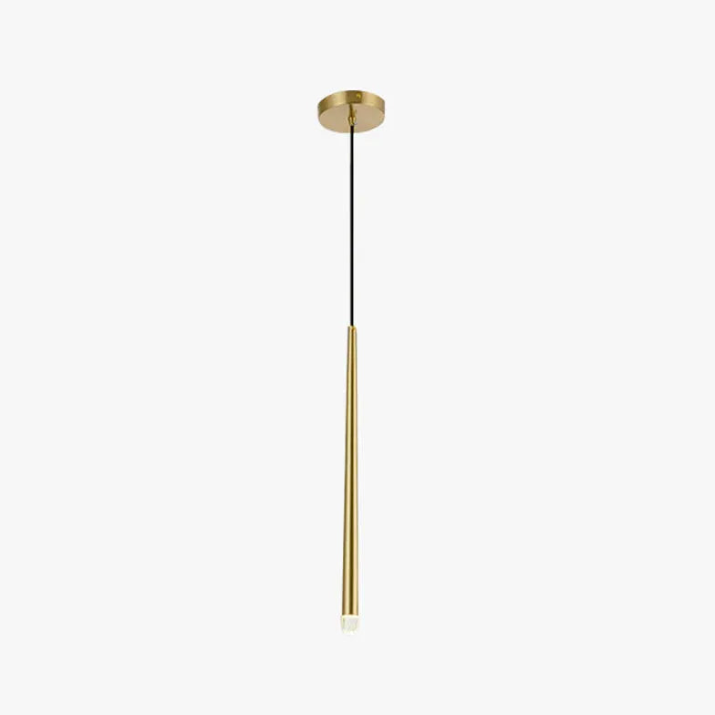 Linear Minimalist Gold Bedroom Pendant Light