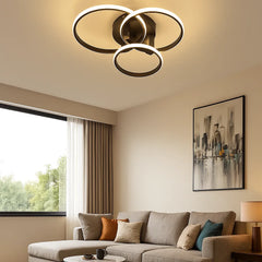 Lámpara de Techo LED Regulable con Diseño Moderno de Aro para Salón