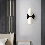 Aplique de pared bidireccional led de vidrio moderno con luz suave para mesita de noche