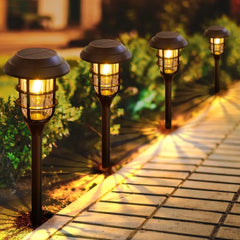 Lámpara de Estaca Solar para Jardín con Protección contra Lluvia