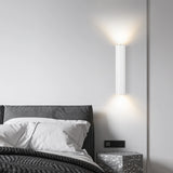 Aplique de pared moderno cilíndrico con LED regulable para salón