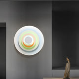 Aplique de pared redondo LED de diseño moderno multicolor para salón