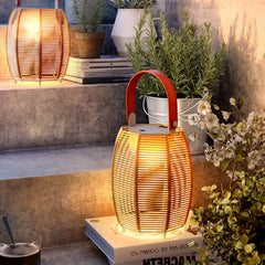 Lampara Pie Exterior Solar Portatil Estilo Farol para Terraza