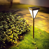 Baliza LED exterior solar moderna negra de metal IP65 para jardín