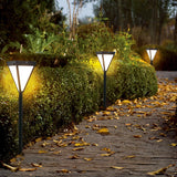 Baliza LED exterior solar moderna negra de metal IP65 para jardín