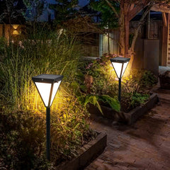 Baliza LED Exterior Solar Moderna para Jardín Negra