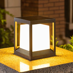 Sobremuro solar exterior LED moderno cuadrado para jardín