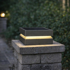 Lámpara Solar LED para Jardín con Diseño de Bloque Moderno