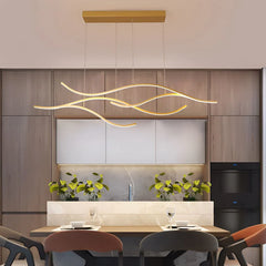 Lampara Moderna Colgante de Diseño LED Regulable en Metal para Comedor