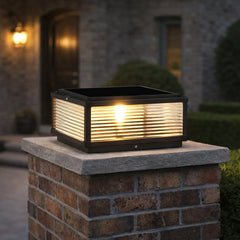 Lampara solar sobremuro rectangular de vidrio regulable IP65 moderno para jardín