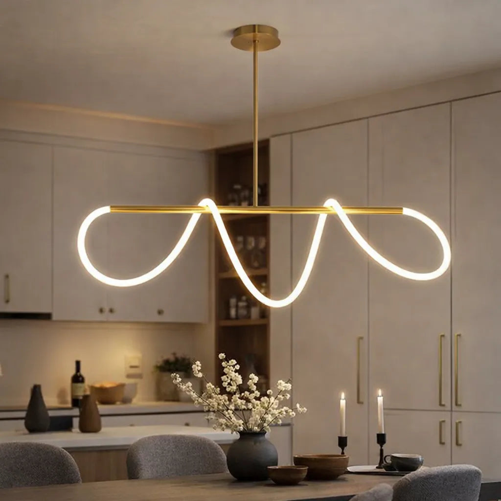 Lámpara Colgante Moderna de Diseño LED en Metal para Comedor