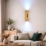 Aplique de pared moderno cilíndrico con LED regulable para salón