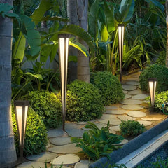 Luces para exterior de casa solares impermeables para césped
