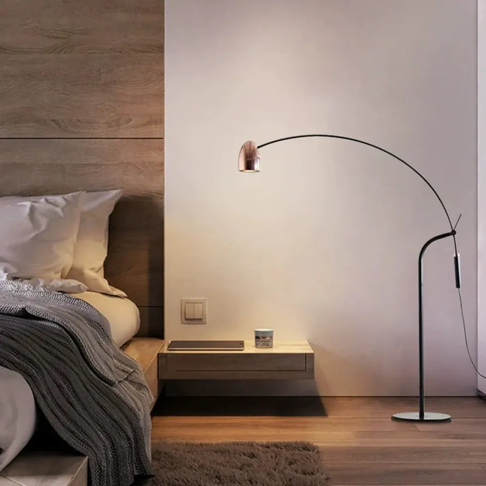 Adjustable Curved Linear Design Floor Lamp