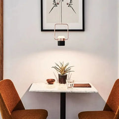 Lámpara colgante de metal LED giratoria moderna