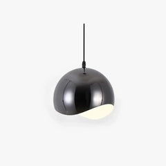 Luces LED en cocinas colgante de diseño semiesférico color negro