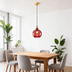 Lámpara Colgante Globo Cristal con Efecto Agua Nórdico