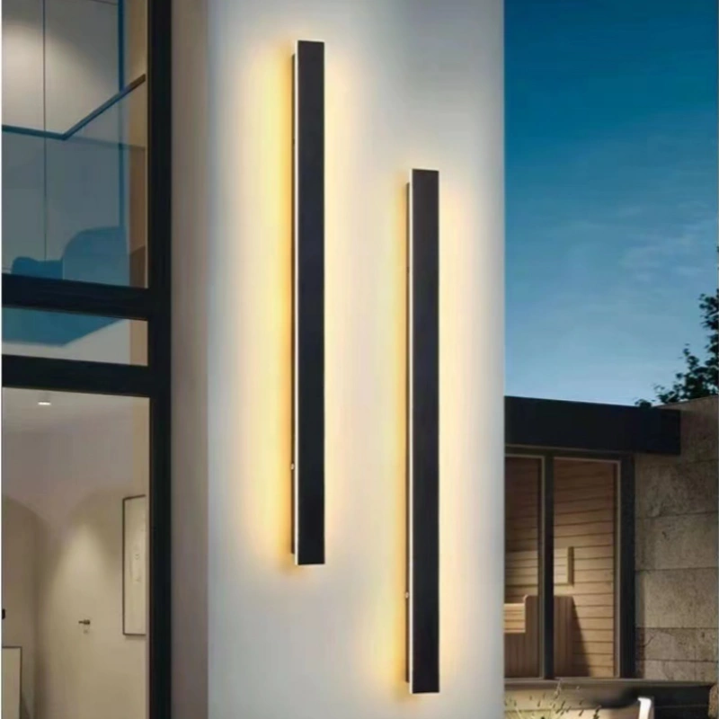 Aplique de Pared LED Exterior Impermeable Diseño Lineal para Porche