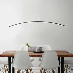 Lamparas modernas para islas de cocina diseño negro arcado LED
