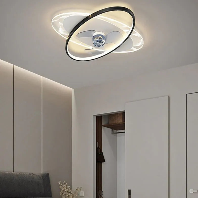 Moderno ventilador de techo con luz estilo nórdico LED