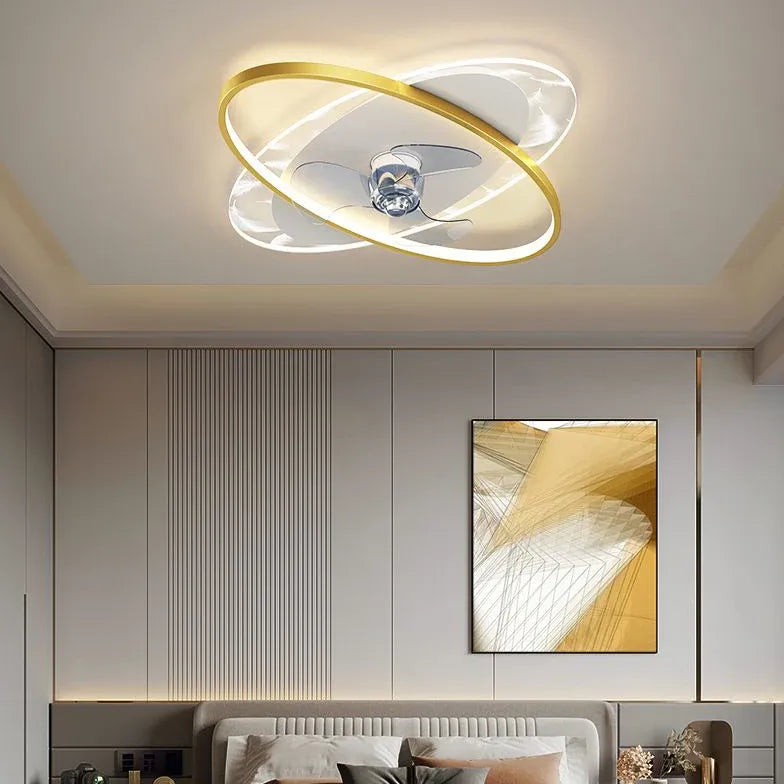 Moderno ventilador de techo con luz estilo nórdico LED