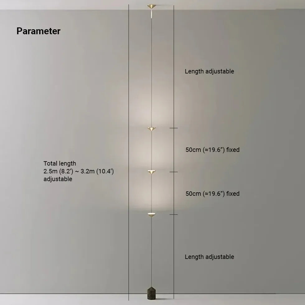 Disc Lampshade Linear Minimalist Corner Floor Lamp