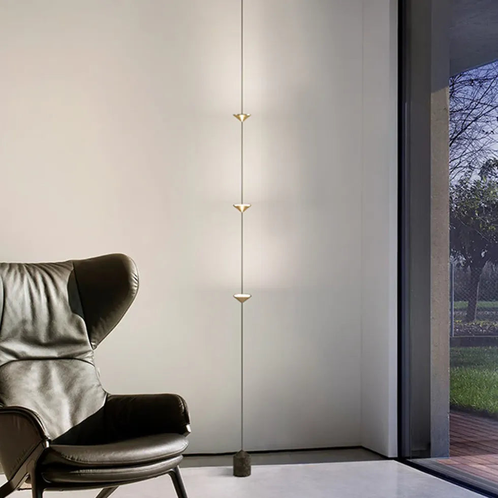 Disc Lampshade Linear Minimalist Corner Floor Lamp