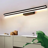 Acrylic Black Linear Bathroom Mirror Lights