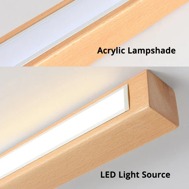 Lamparas de techo para pasillos modernas LED original madera