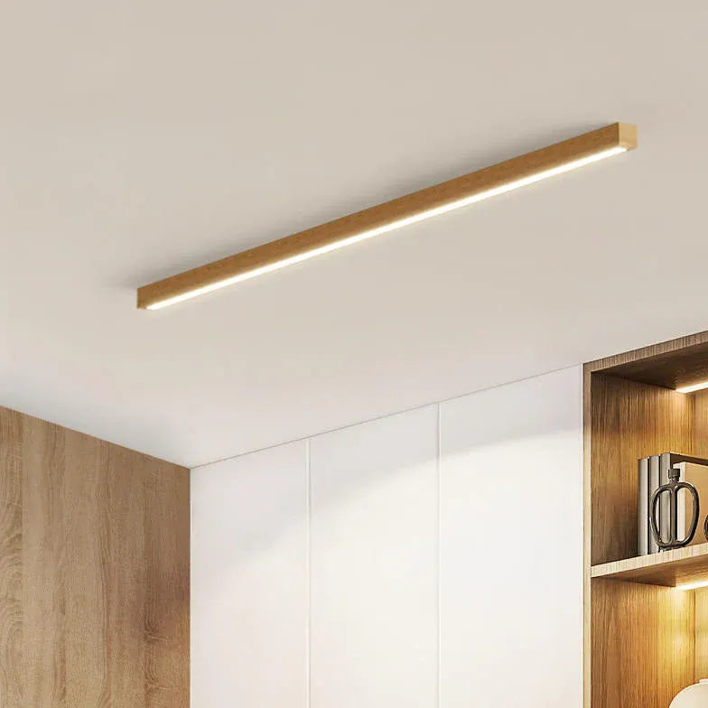 Lamparas de techo para pasillos modernas LED original madera