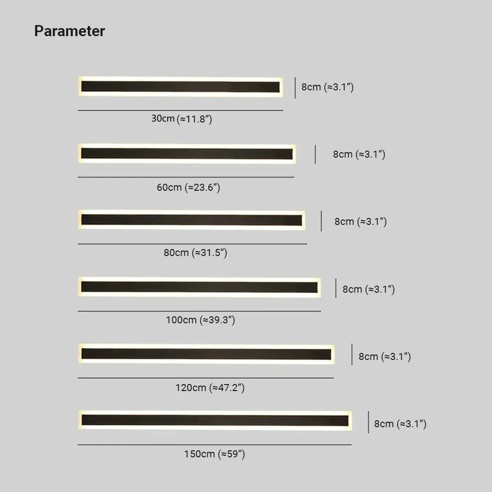 Apliques de luz de pared exterior led alargados