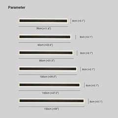Apliques de luz de pared exterior led alargados