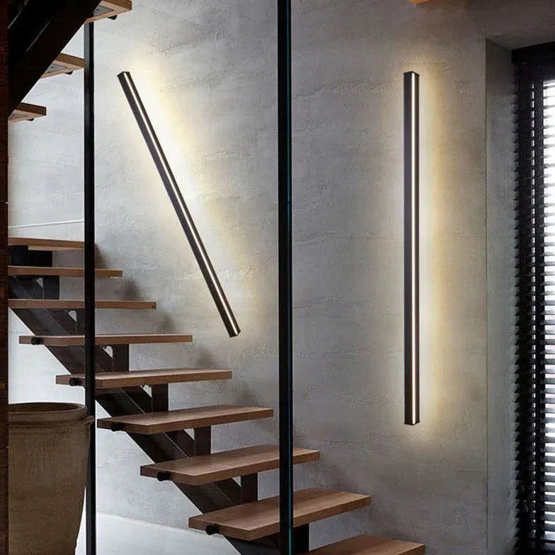 Apliques de pared LED regulables de color negro para interiores 