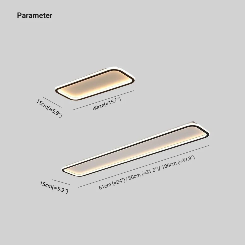 Lampara rusticas techo rectangular LED para pasillo