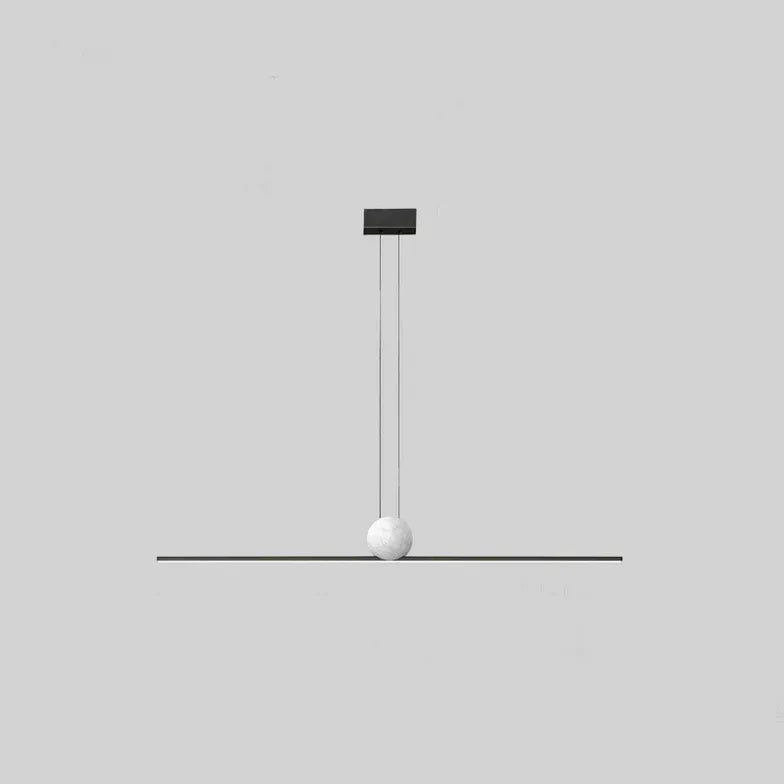 Linear Metal Minimalist LED Dining Room Pendant Light