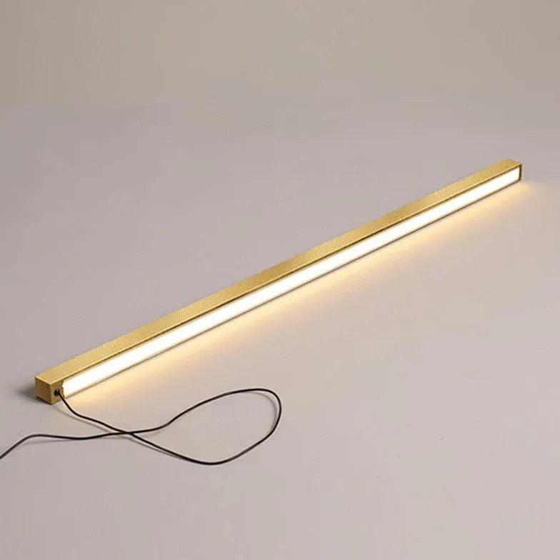 Lámpara de pie LED lineal rectangular negra 