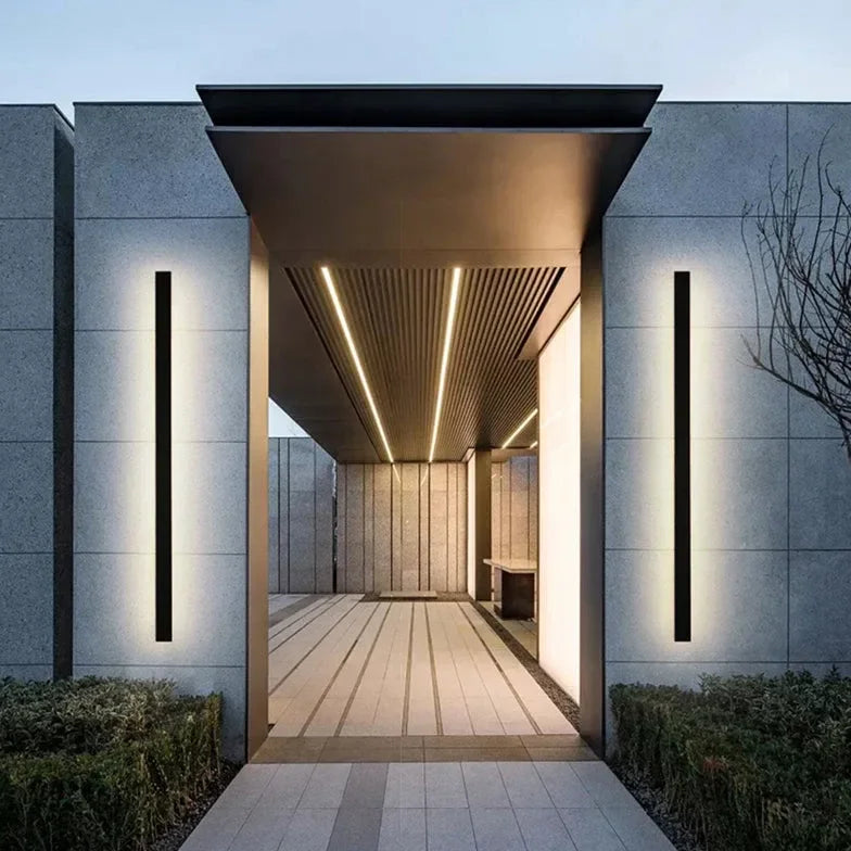 Aplique de Pared LED Exterior Impermeable Diseño Lineal para Porche