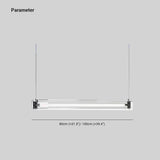 Lámpara colgante de vidrio en forma de barra para comedor de estilo moderno