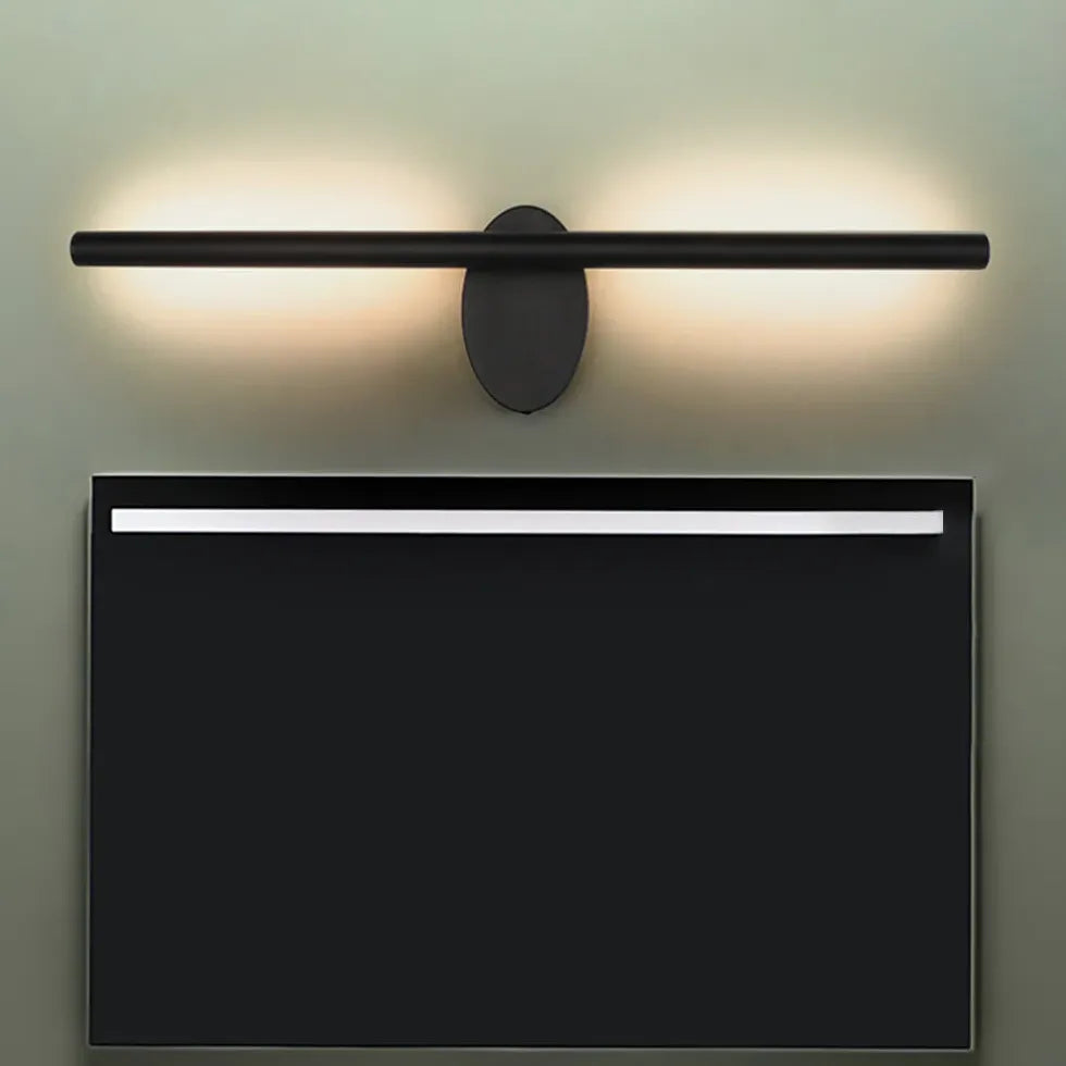 Luces LED para espejo de baño de metal negro 