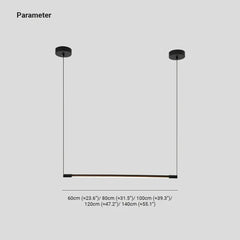 Lampara led suspendida diseño nórdico minimalista de barra larga