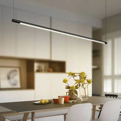 Lampara led suspendida diseño nórdico minimalista de barra larga
