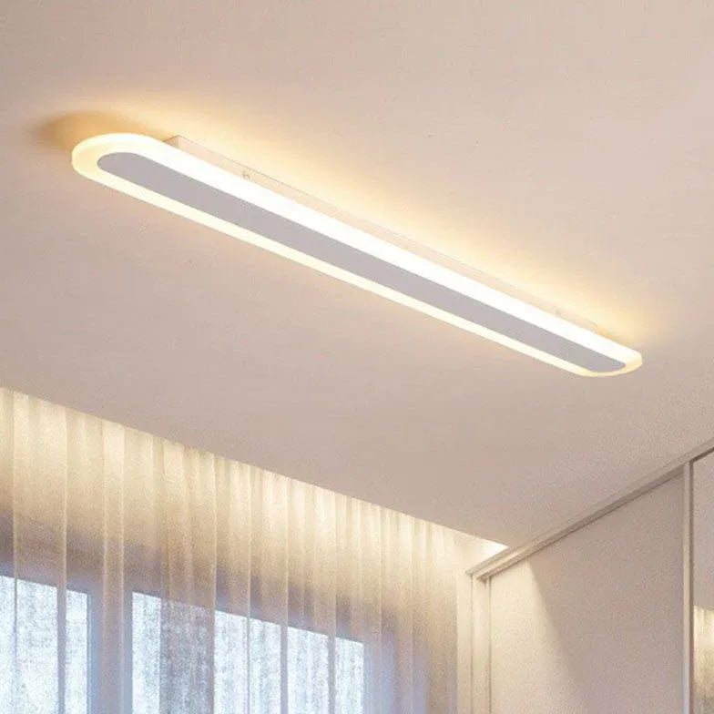 Lámpara de techo LED minimalista ovalada y alargada 