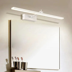 Apliques de luz para espejo de baño LED negro impermeable